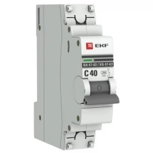 Выключатель автоматический ВА47-63 20А 1п однополюсный C 4,5кА тип AC mcb4763-1-20C-pro EKF