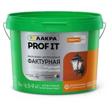 Краска акриловая Лакра Фактурная PROF IT белый 18 кг