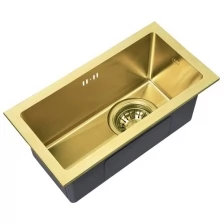 кухонные мойки из стали Zorg Дополнительная мойка Zorg Inox PVD SZR-2344 bronze