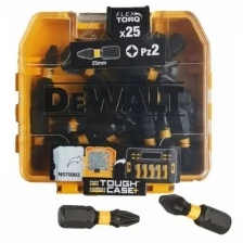 Биты ударные в наборе DEWALT DT70556T [25мм, PZ2, 25шт, кейс]