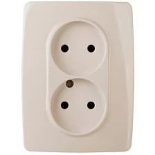 Розетка Эра 12 2X2P 16A-250В IP20 Ivory 12-2107-02 / Б0031239