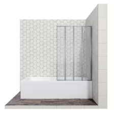 Душевая шторка Ambassador Bath Screens со складывающимися во внутрь дверями 16041111R, 100 см