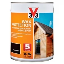 Алкидный антисептик для дерева с добавлением воска WAX PROTECTION полуглянец Венге 9л.