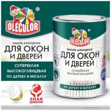 Эмаль для окон и дверей белый OLECOLOR (Артикул: 4300001301; Фасовка = 0,9 кг)