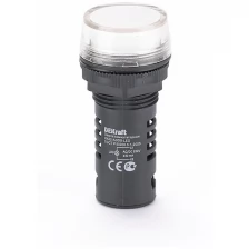 Лампа комм. ADDS ?22 мм LED бел. 220В AC/DC ЛK-22 DEKraft 25121DEK