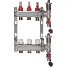 ColSys P812, 3 выхода. Коллекторная группа с расходомерами, термостатическими клапанами, автоматическими воздухоотводчиками