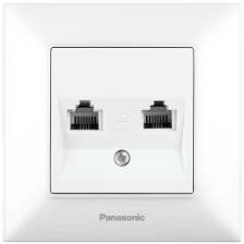 Розетка телеф. Panasonic Arkedia Slim WNTC04032WH-RU скрыт. IP20 белый (упак.:1шт)