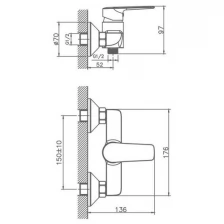 Смеситель для душа Haiba HB20563, хром