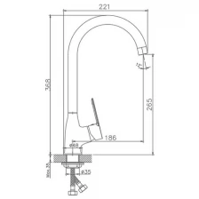 Смеситель для кухни Haiba HB73557-8, белый