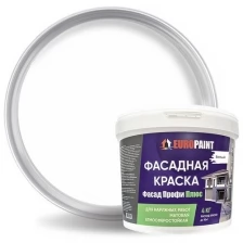 Краска EUROPAINT для фасада, акриловая, быстросохнущая, 7 кг, Белая