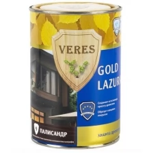 Декоративная пропитка для дерева Veres Gold Lazura №19, глянцевая, 0,9 л, дуб